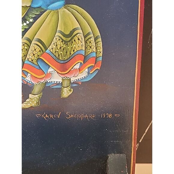 The Tree Decorators Christmas Card Holder A Margaret Wehking Design Wood Signed - Picture 4 of 11